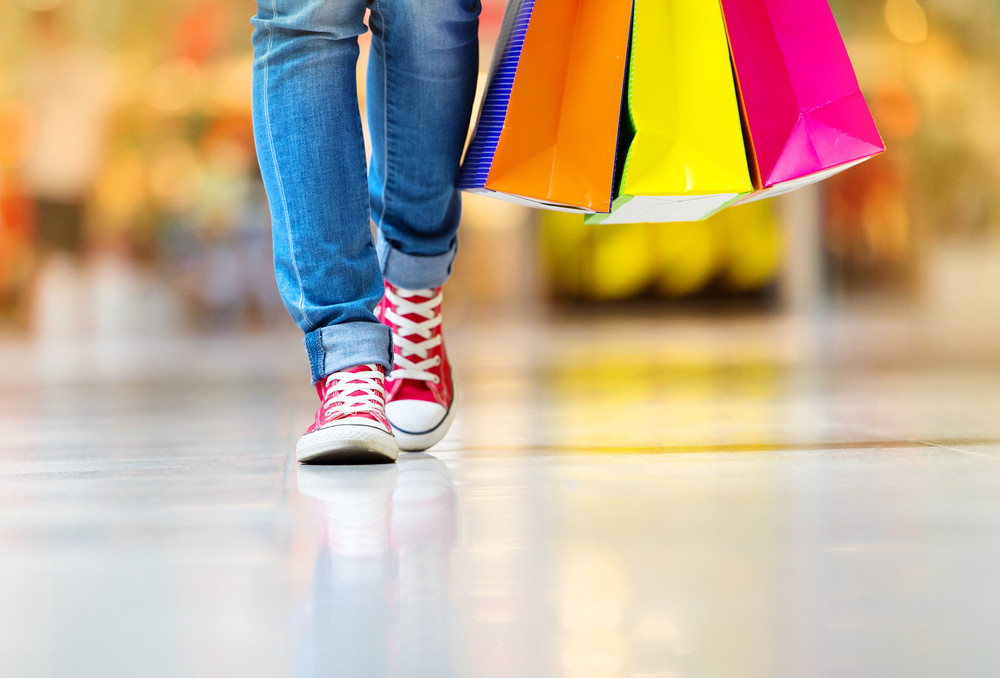 Girl with shopping bags